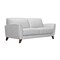 Armen Living Jedd Contemporary Sofa in Genuine Dove Gray Leather with Brown Wood Legs LCJD3DV - alternate 4